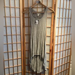 UO silence + noise Racerback Hi-Lo Tank Grey Women's Size Small